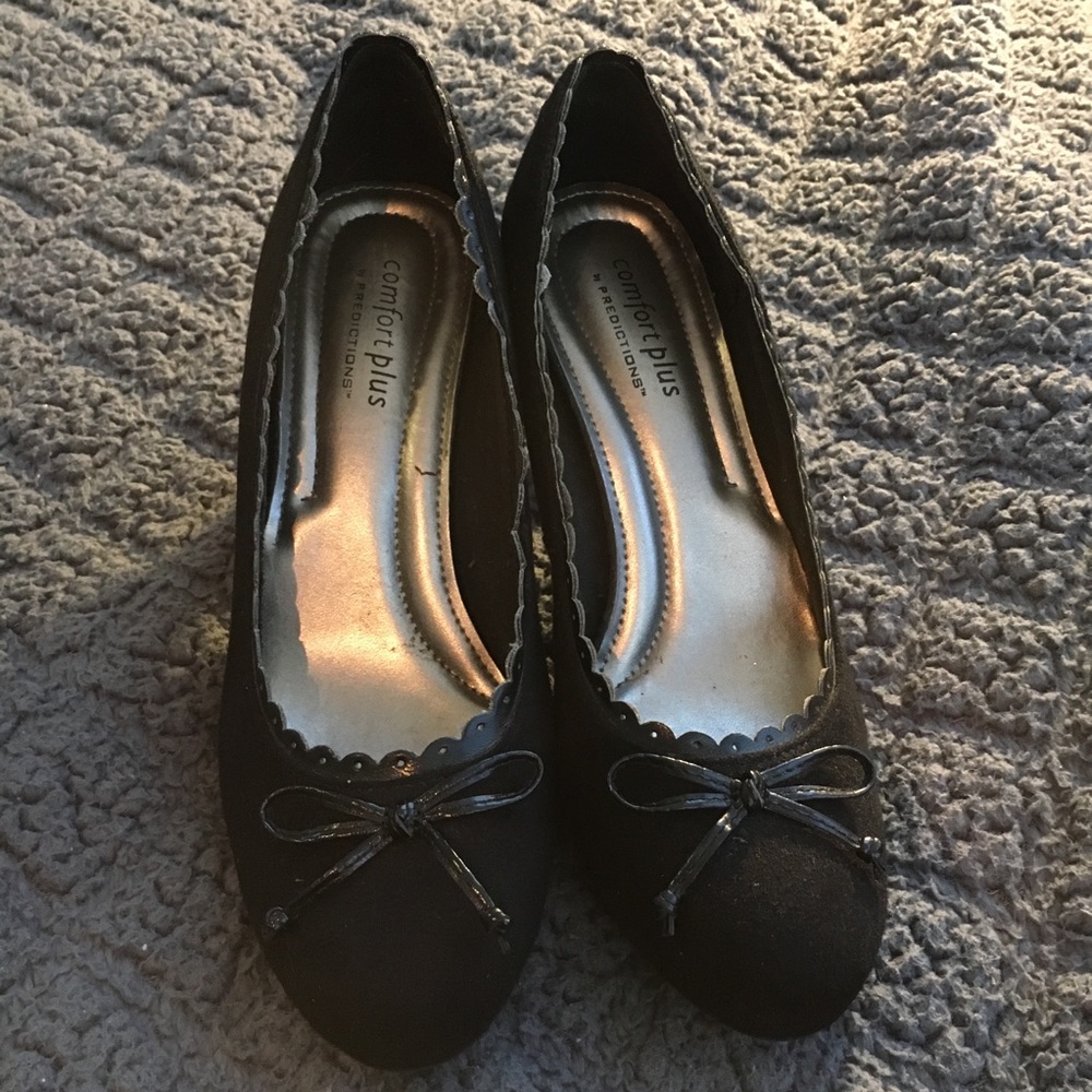 Black Suede Comfort Plus High Heel Shoe